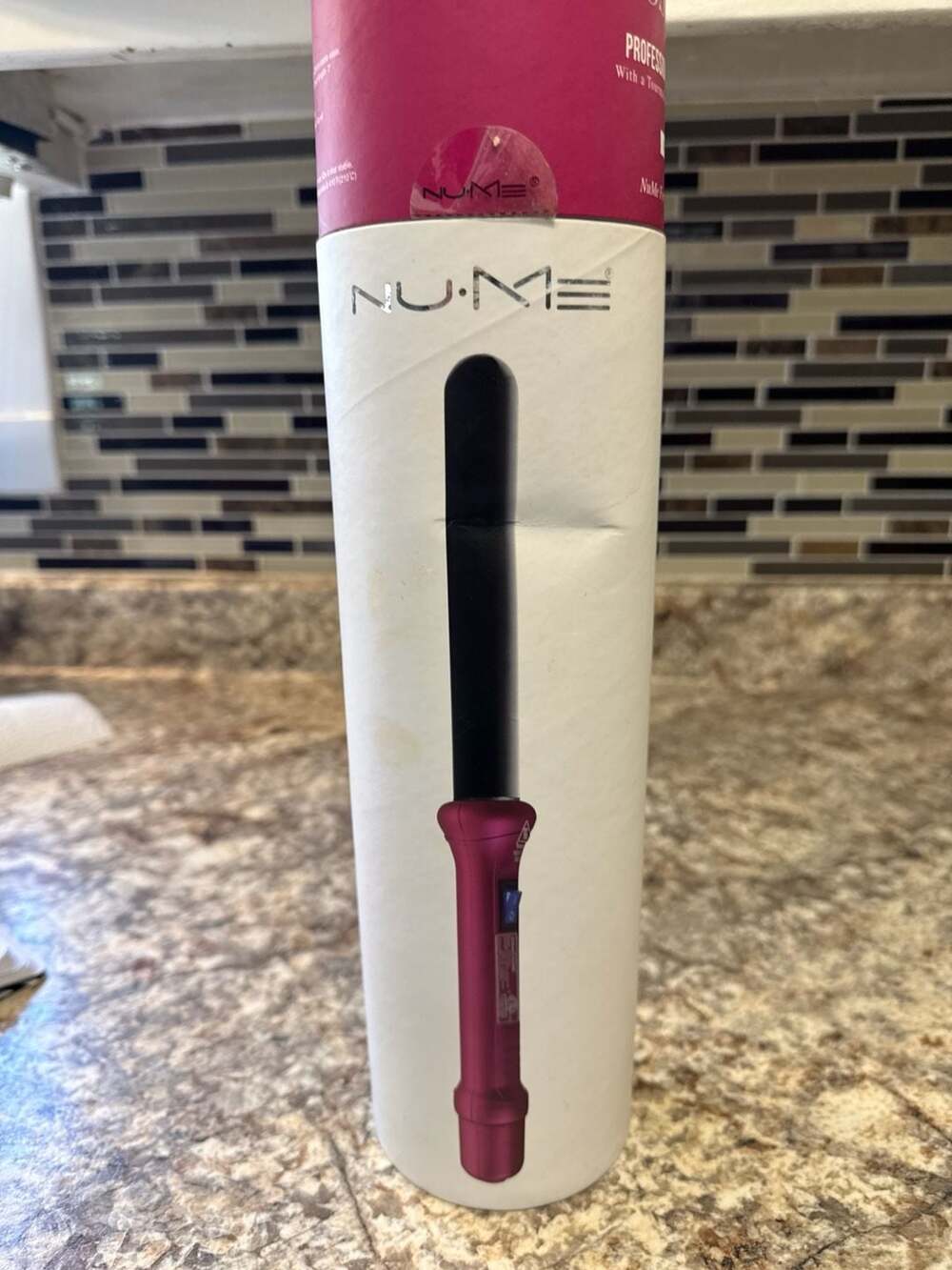 NuMe Classic Curling Wand 25mm Pink Tourmaline-Infused Ceramic Barrel
